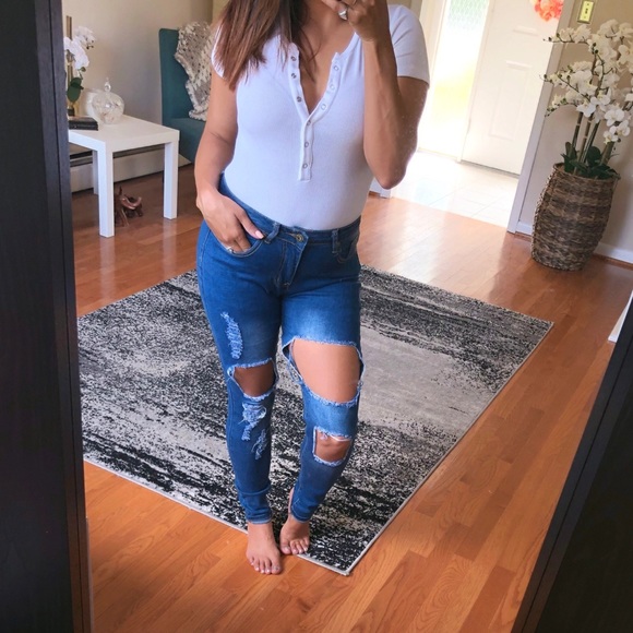 JELENE  destroyed skinny jeans - Picture 4 of 6